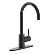 Design House Eastport II Single Handle Metal Kitchen Faucet in Matte Black