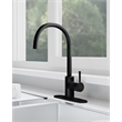 Design House Eastport II Single Handle Metal Kitchen Faucet in Matte Black