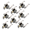 Design House Scroll 8-Pack Brass Passage Door Handle in Satin Nickel