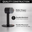 Design House 4-Pack Metal/Aluminum Gooseneck Door Stop in Matte Black