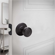 Design House Tulip Brass Keyed Entry Door Knob in Matte Black