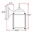 Design House Coach Stainless Steel Outdoor Wall Mount Downlight Sconce in Bronze