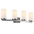 Design House Aubrey 4-Light Stainless Steel Vanity Light in Brushed Nickel
