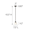 Design House Millbridge 1-Light Stainless Steel Pendant in Oil Rubbed Bronze