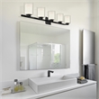 Design House Oslo 5-Light Fixture Stainless Steel Vanity Light in Matte Black