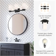 Design House Desta 3-Light Transitional Glass Vanity Bar in Matte Black