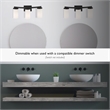 Design House Desta 3-Light Transitional Glass Vanity Bar in Matte Black