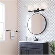 Design House Desta 3-Light Transitional Glass Vanity Bar in Matte Black