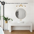 Design House Gracelyn 4-Light Glass Vanity Light in Satin Gold