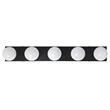Design House 5-Light Modern Metal Vanity Light in Matte Black