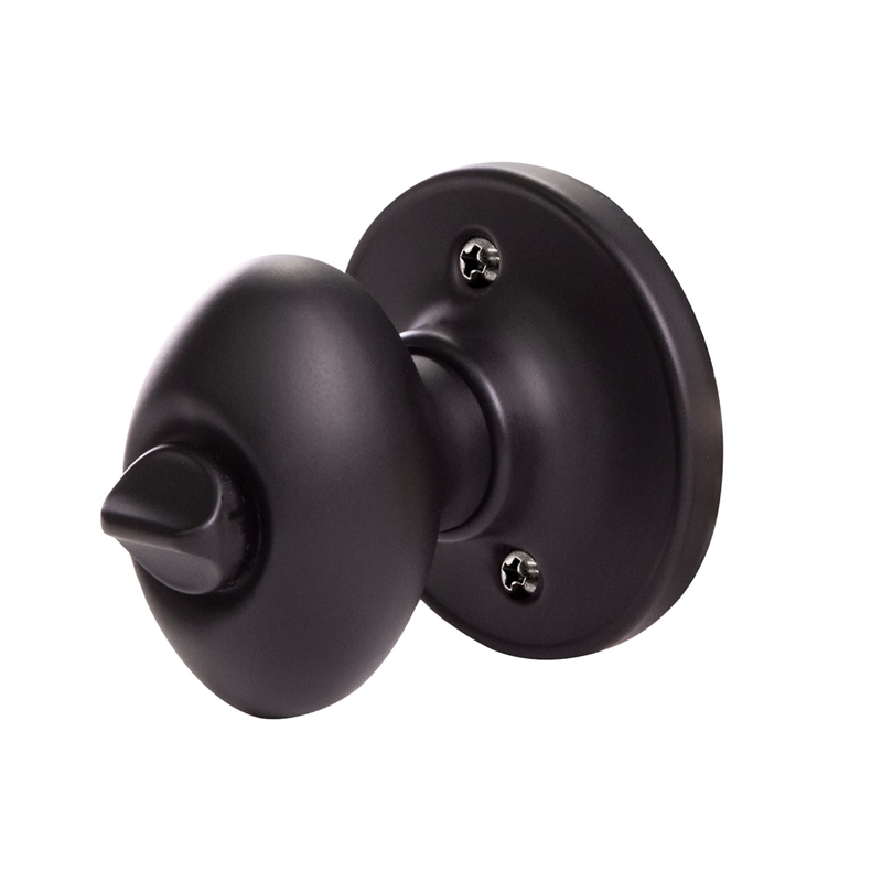 Design House Egg Traditional Brass Privacy Door Knob in Matte Black