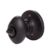 Design House Egg Traditional Brass Privacy Door Knob in Matte Black