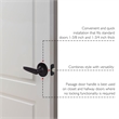 Design House Delavan Brass Passage Door Lever in Matte Black