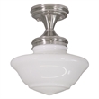 Design House Schoolhouse Stainless Steel Ceiling Light in Satin Nickel
