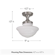 Design House Schoolhouse Stainless Steel Ceiling Light in Satin Nickel