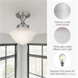 Design House Schoolhouse Stainless Steel Ceiling Light in Satin Nickel