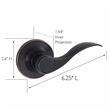 Design House Springdale Brass Dummy Door Handle in Oil Rubbed Bronze