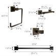 Design House Karsen 4-Piece Metal Bathroom Hardware Kit in Bronze