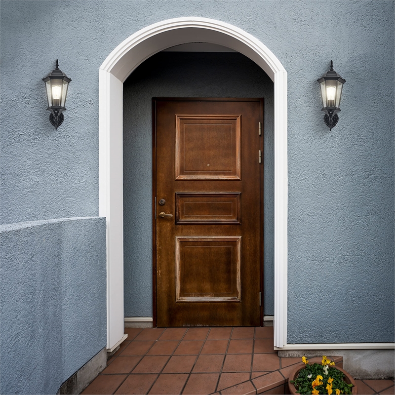 Design House Oak Creek Dusk to Dawn Uplight Metal Outdoor Wall Lighting in Black