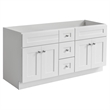 Brookings Wood Vanity w/o Top Sherwin Williams in White Fully Assembled 60