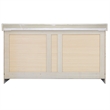 Brookings Vanity-Sherwin Williams White Widespread Marble Top Fully Assembled