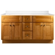 Brookings Vanity-Modern Birch w/ Cultured Marble Top Fully Assembled 61