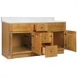 Brookings Vanity-Modern Birch w/Marble Top Fully Assembled 61