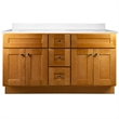 Brookings Vanity-Modern Birch w/Marble Top Fully Assembled 61