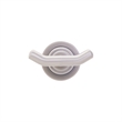 Design House Geneva Contemporary Metal Double Robe Hook 2-Pack in Satin Nickel