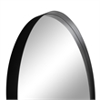 Violette Round Wall Mirror with Metal Black Iron Frame 24-in.