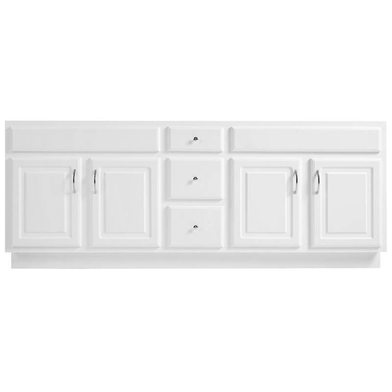 Design House Concord 72in. Wood Bathroom Vanity w/o Top-White