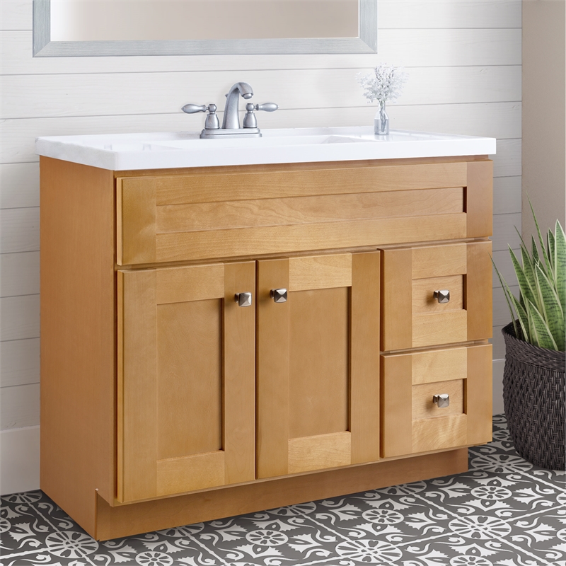 Design House Brookings 36in. Wood Vanity w/o Top-Modern Birch