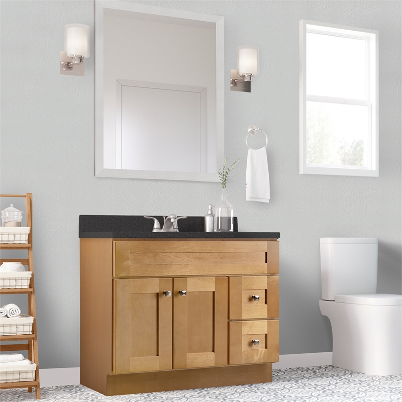 Design House Brookings 36in. Wood Vanity w/o Top-Modern Birch