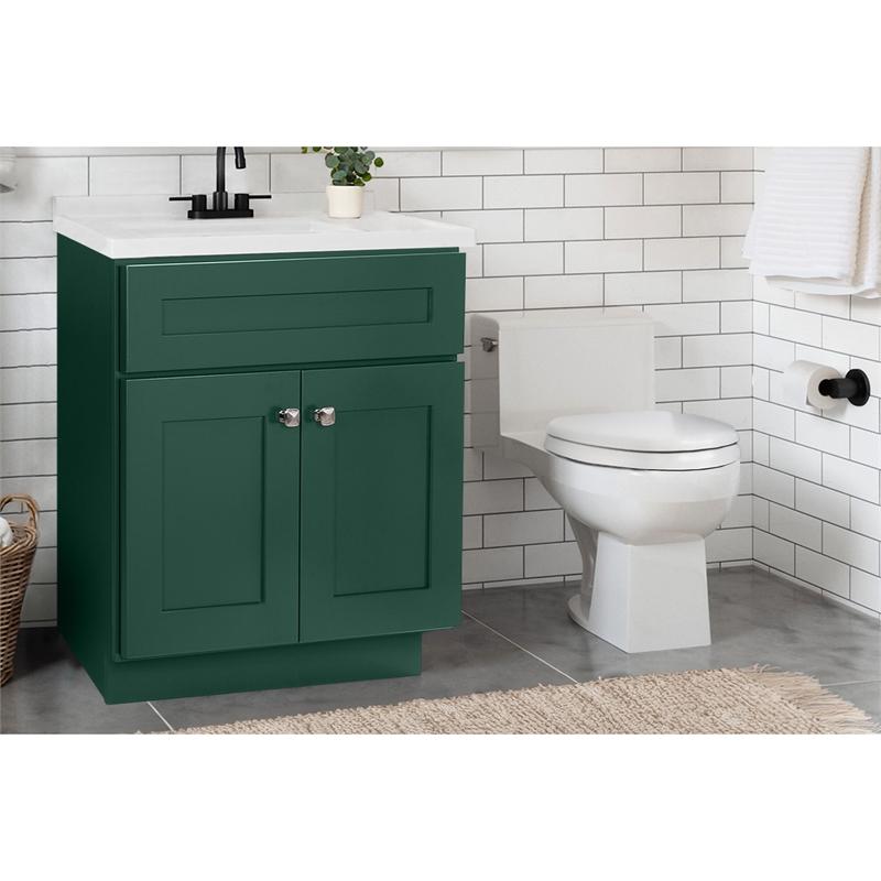 Design House Dalton Elongated Oval Wood Toilet Seat in White for Bathroom