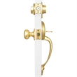 Design House Coventry Brass Door Handle set with Lever & Deadbolt in Satin Gold