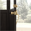 Design House Coventry Brass Door Handle set with Lever & Deadbolt in Satin Gold