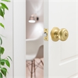 Design House Cambridge Keyed Entry Brass Door Knob in Satin Gold