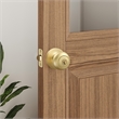 Design House Cambridge Keyed Entry Brass Door Knob in Satin Gold