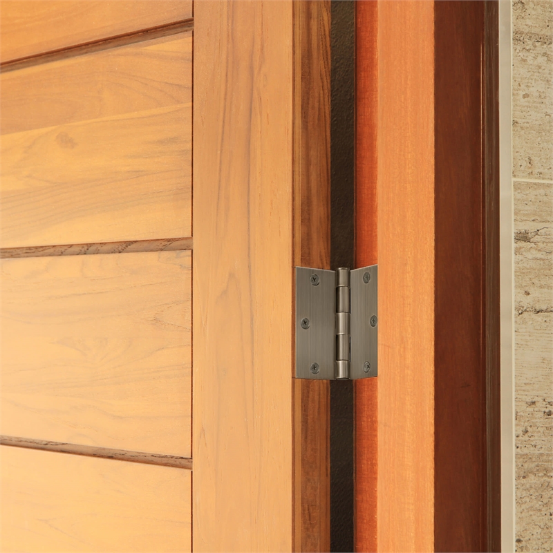 Design House Steel Door Hinge in Antique Brass 3.5-in. Square Corner  6-Pack