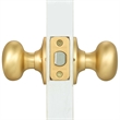 Design House Cambridge Passage Brass Door Knob in Satin Gold