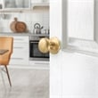 Design House Cambridge Passage Brass Door Knob in Satin Gold