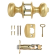 Design House Cambridge Brass Privacy Door Knob in Satin Gold