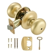 Design House Cambridge Brass Privacy Door Knob in Satin Gold