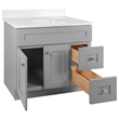 Brookings 37in. Vanity in Gray with SingleHole Top Fully Assembled