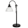 Design House Savannah Farmhouse Adjustable Metal Desk Lamp in Matte Black