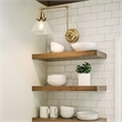 Design House Augustin Swing Arm Wall Mount 1-Light Metal Sconce Satin Gold