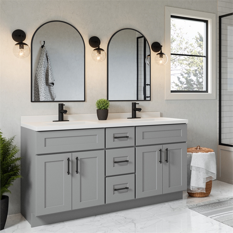 Maeve Arched Wall Mirror with Black Frame 30