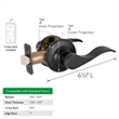 Springdale Matte Black Closet Door Lever 20 Pack