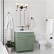 Brookings Vanity Without Top in Evergreen Fog Fully Assembled 30