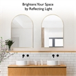 Maeve Arched Wall Mirror with Gold Frame 30